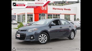 2015 Toyota Corolla S - Harmony Honda - Grey - U6038 - Kelowna, BC