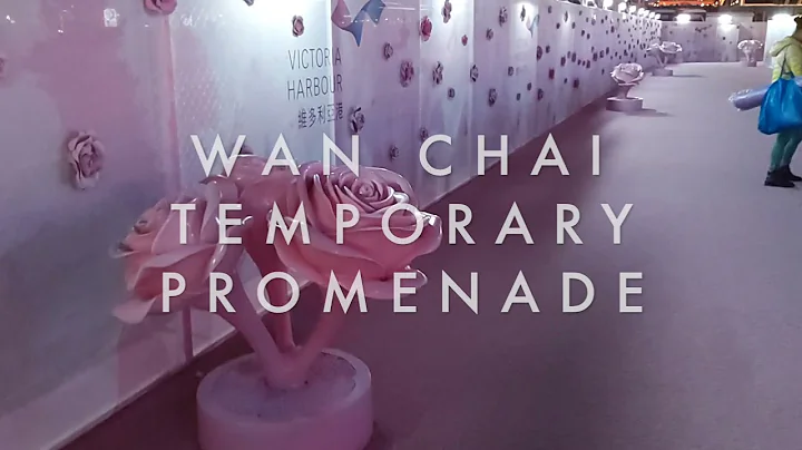 (香港景點)灣仔臨時海濱花園 NIGHT VIEW IN WAN CHAI TEMPORARY PROMENADE