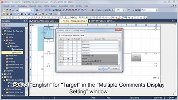11. Creating Comments, Statements, and Notes - MELSEC Tutorial