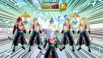 Absalon Gotenks H-Graphics (Base-SSJ1-SSJ2-SSJ3-SSJ4-SSJ5) - Dragon Ball Xenoverse 2 Mods