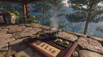 Find Your Zen - Misty Japanese Garden Retreat - Traditional Asian Music | Tea & Calm