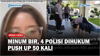 Empat Polisi di Denpasar Dihukum Push Up 50 Kali Gegara Asik Ngebir Saat Warga Lapor Pencopetan
