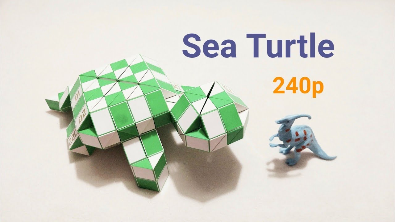 Magic Ruler or Rubik's Transformable Snake 240 Pieces Sea Turtle