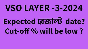 VSO Layer 3 2024 expected date of result publication and probable cut-off