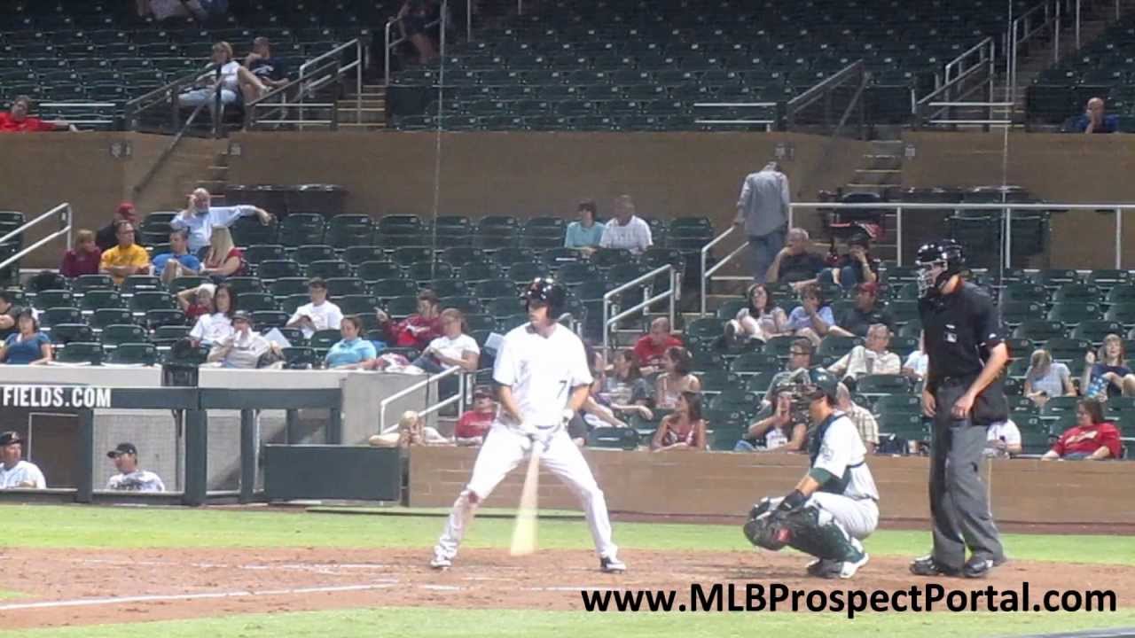 Rockies OF Tim Wheeler base hit - Arizona Fall League 2011 - Salt River Rafters