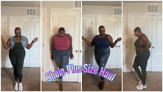 SHEIN Plus Size Try-On Haul-Size 14(1XL)+ Jeans + Tank Tops + Active Wear Sets + Handbags + Sneakers