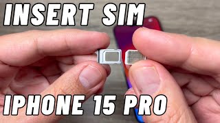 how to insert sim card in iphone 15 pro & pro max