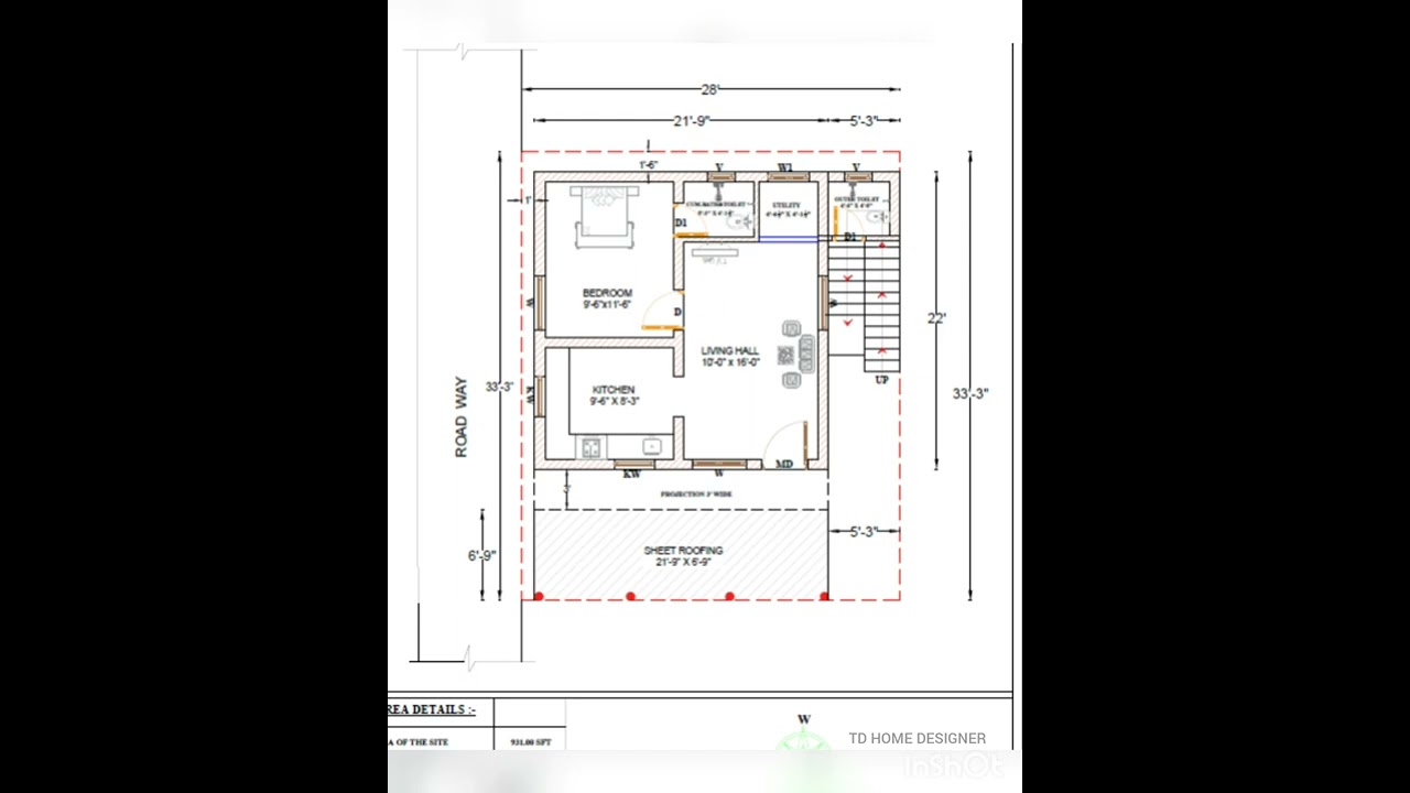 EAST FACING PLAN / SOUTH FACING SITE