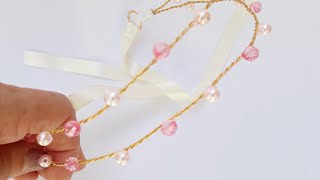 Tiara de pérolas no arame - DIY  - PAP  - Idéias para você lucrar muito  - Eliana Moreira