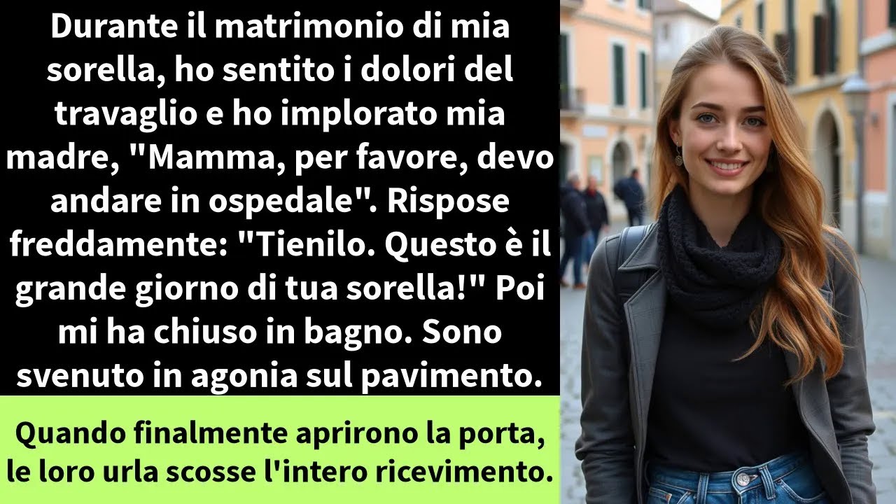 Durante il matrimonio di mia sorella, ho sentito i dolori del travaglio e ho implorato mia madre,