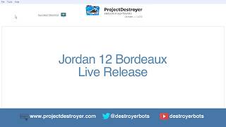 Project Destroyer Live Success on Jordan 12 Bordeaux Release screenshot 5