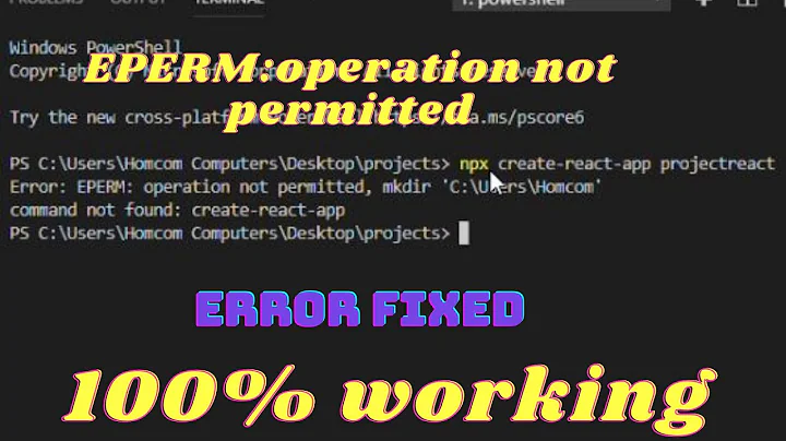 Fix Error: EPERM: Operation not permitted. 100 % working