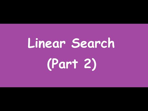 Linear Search (Part 2) using functions | Data structure using C++