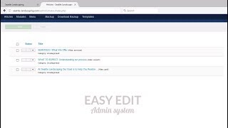 Easy Edit Admin - 3 minute training
