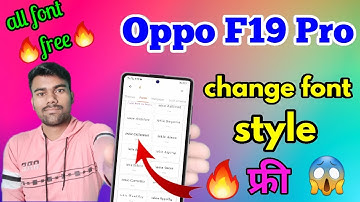 How To Change Font Style Oppo F19 Pro | Oppo F19 Pro Me Font Style Kaise Change kare