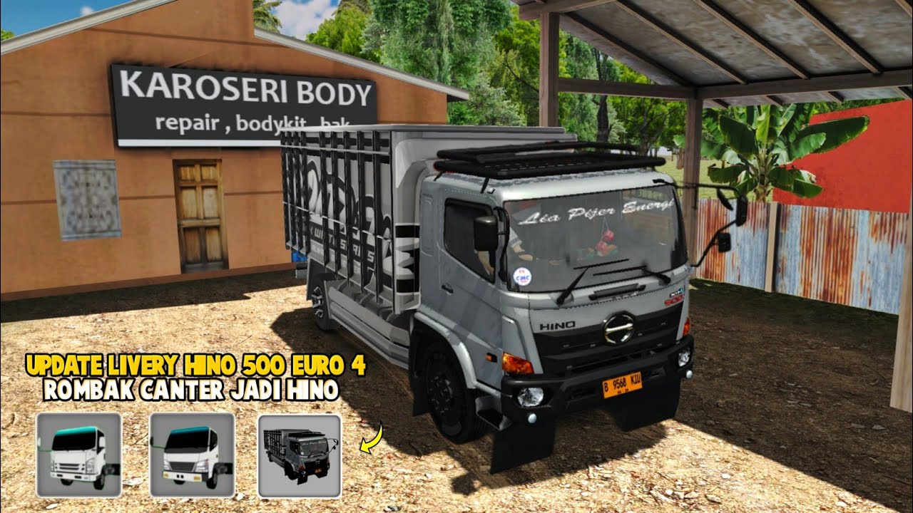 Update Livery Hino 500 Terbaru🔥Rombak Truck Ragasa Jadi Hino 500 Euro 4😯ES Truck Simulator ID