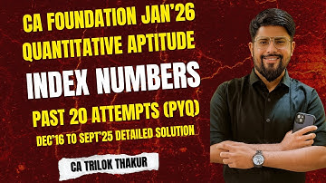 CA Foundation jan. 2026 | Indexcijfers PYQ | Oplossingen afgelopen 20 pogingen | Kwantitatieve ge...