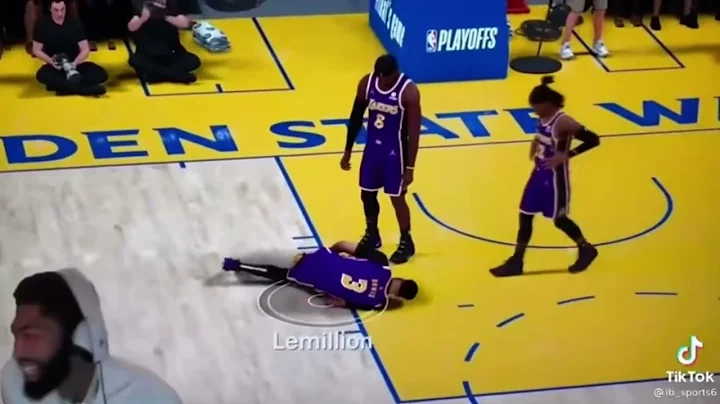 Anthony Davis plays with himself in NBA 2K23 and gets injured😂