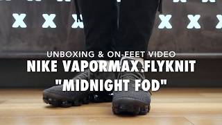 vapormax midnight fog on feet