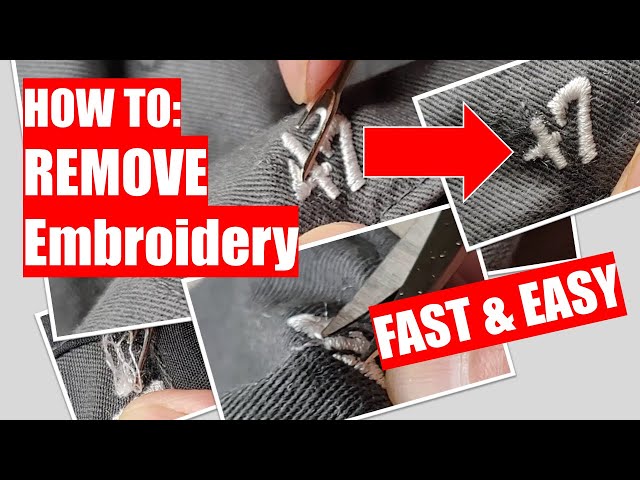 HOW TO REMOVE Embroidery - FAST & EASY - Using a Seam Ripper and Curved  Scissors! 