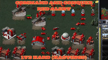 Command And Conquer Red Alert Skirmish Battle 1v3 Hard (Map: Hastings) RTS Gameplay PC 2025
