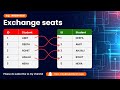 Important MNC SQL Interview Question | Exchange Seats | SQL for Data Engineering
