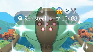Finally I Got ✨Shiny Registeel Raid in #pokemongo