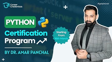 Master Python Programming with Dr. Amar Panchal | Certification Course | Career Credentials