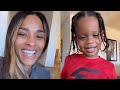 Ciara and win wilson show off his new hairstyle sienna dressed herself  a gift from lizzo