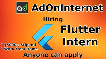 Flutter Developer Internship | AdOnInternet hiring flutter developer intern | Anyone can apply