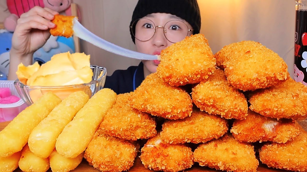 모짜렐라 치즈 품은 순살치킨🧀 치필링 딥치즈링 치즈스틱 먹방 Mukbang
