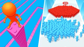 Stacky Dash 🆚 Count Masters🌻🧿🌺🌈Max Levels Walkthrough Android IOS Update Gameplay BT27 screenshot 4