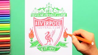 How to draw Liverpool F. C. Logo - Premier League