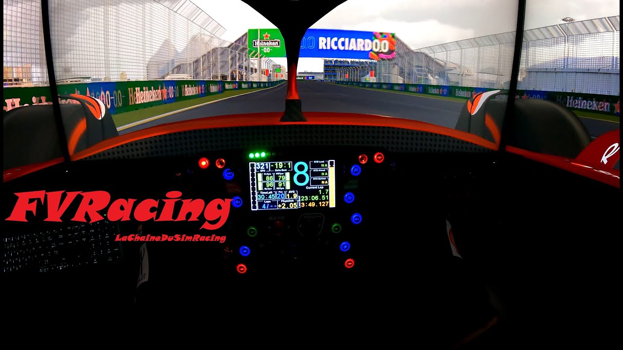 ACFL 2022 Ferrari SF75 Melbourne 2022 HotLap DriverView TripleScreen 43" 4K