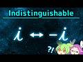 Why You Can't Distinguish Between i and -i