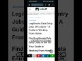 #DataEntryJobs #WorkFromHome #OnlineJobs #RemoteWork #EarnMoneyOnline #SideHustle