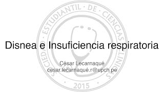 Disnea e Insuficiencia respiratoria - Caso clínico