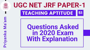 UGC NET JRF Paper -1 | Teaching Aptitude by Priyanka Ma