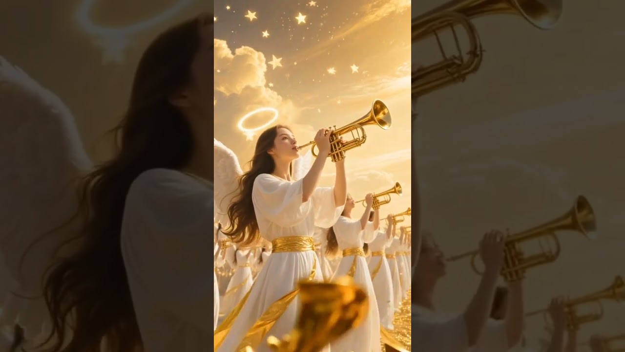 Heaven listens as angels sound the call of salvation 