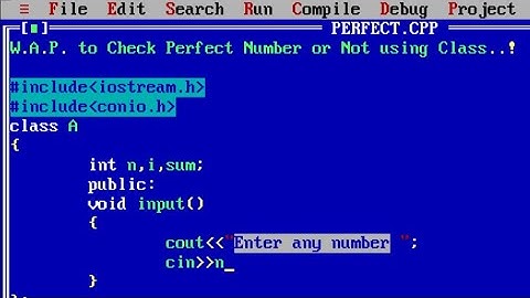 C++ program to check Perfect Number or Not using Class | Perfect number in c++ using for loop
