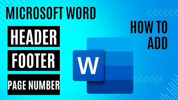 How to add Headers, Footers, Page number, in Microsoft Word| MS Word  Header and Footer, Page number