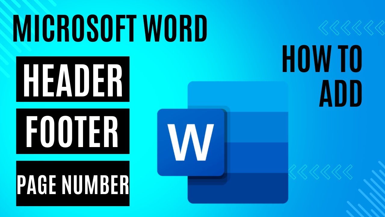How to add Headers, Footers, Page number, in Microsoft Word| MS Word ...