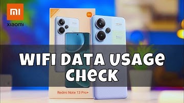 WiFi Data Usage Check on Redmi Note 13 Pro Plus