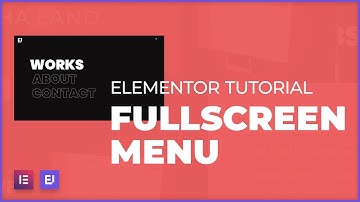 Elementor Design Tutorial: Create a Full Screen Menu With Text Stroke and Motion Effects