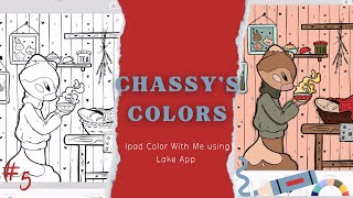 ASMR IPAD COLORING RELAXATION| CALMING KITCHEN SCENE USING LAKE APP|