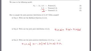 [Gibbs sampler and MCMC] Gamma-Gamma-Poisson Exercise