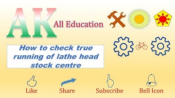 Check True running of head stock centre in Lathe alignment Test in hindi