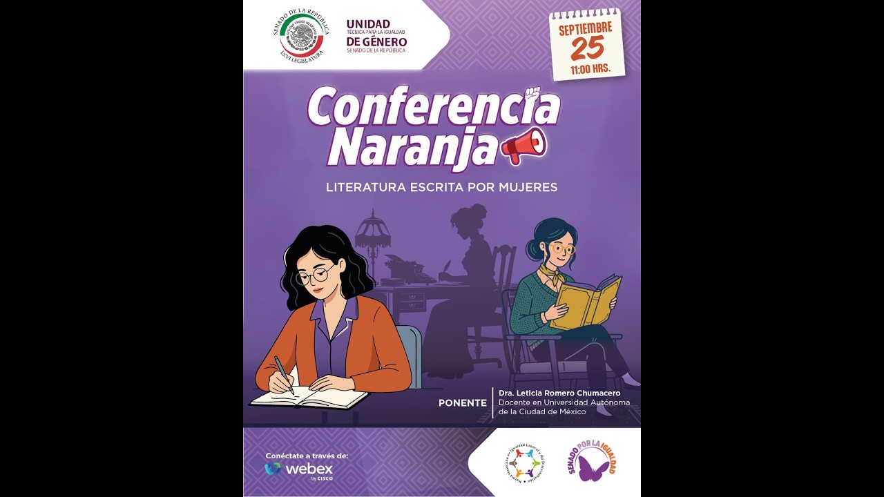 Literatura escrita por mujeres. 25 de septiembre de 2026. 