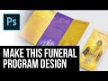 How to design a Tri Fold style obituary / funeral program in Adobe Photoshop