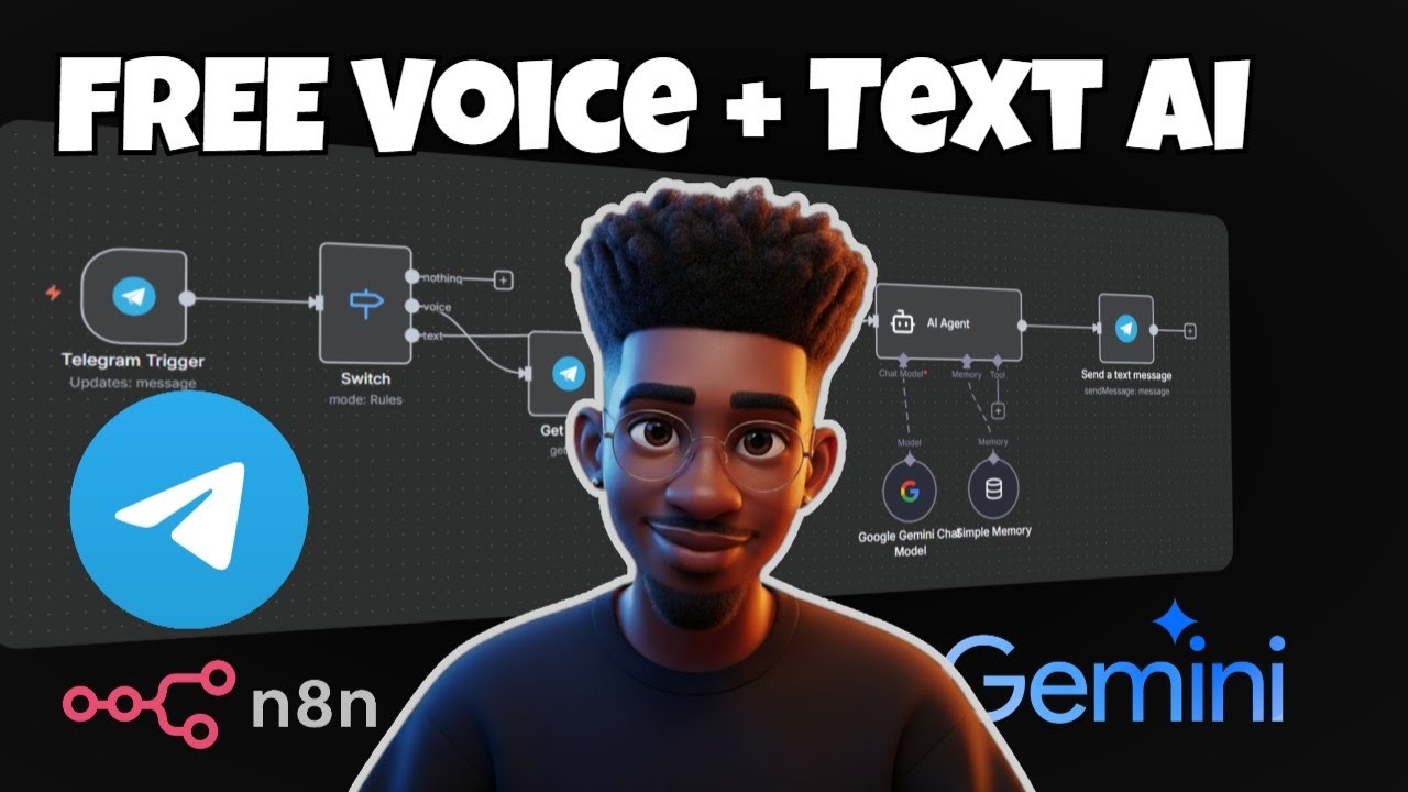 How to Build a FREE AI Voice & Text Assistant in Telegram Using n8n (No Coding Required!)